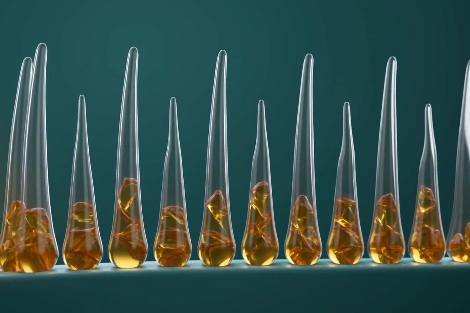 Meibomian glands releasing oil during thermal gland expression